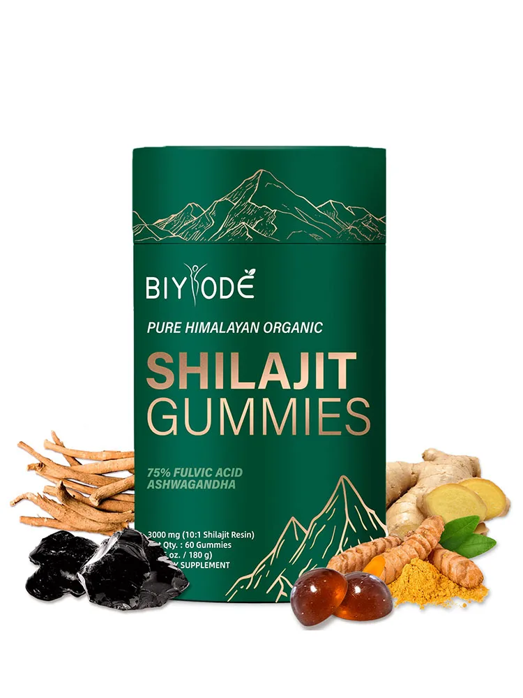 

Himalayan Pure Shilajit Gummies Gold - for Men and Women Energy System,3000mg Per Serving, 60 Count
