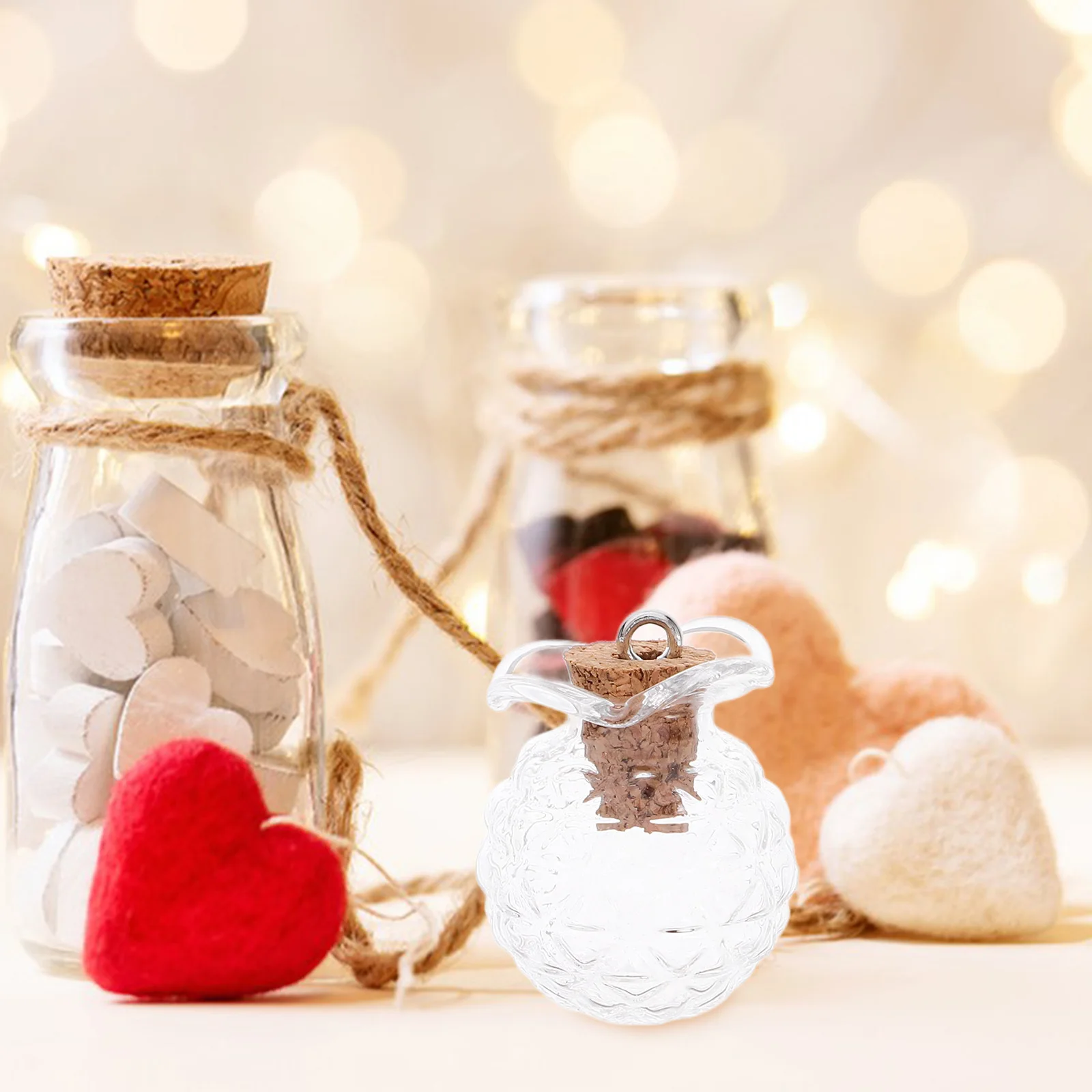 

10 Sets Corks Wishing Bottle Glass Bottles Corked DIY Empty Transparent Decorative Drift with
