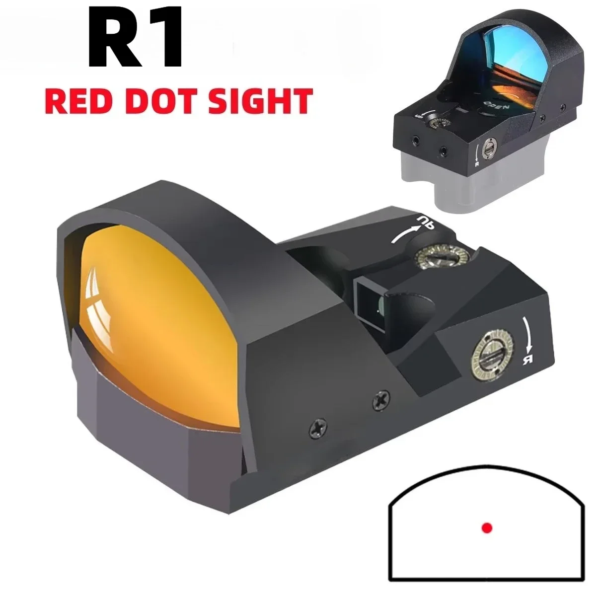 R1 3MOA Mini Open Reflex Red Dot Sight مع بصريات تكتيكية R5: تهدف بالحركة لسيناريوهات إطلاق المسدس متعددة الاستخدامات #2