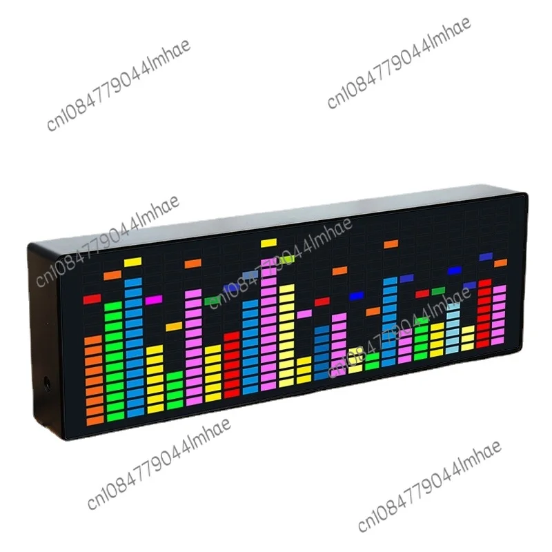 Music Spectrum Display LED Pickup Ambient Light Electronic Clock Sound Control Spectrum Level Rhythm Lights