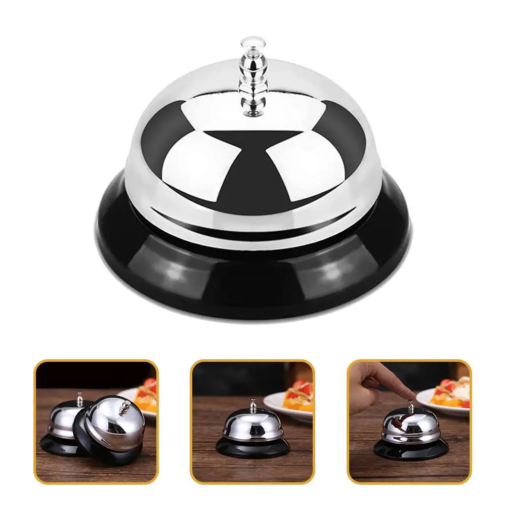 3Pcs Dinner Bell Restaurant Kitchen Bar Service Call Metal Bells Retro Loud Clear Tone Practical Simple Design for Hotel