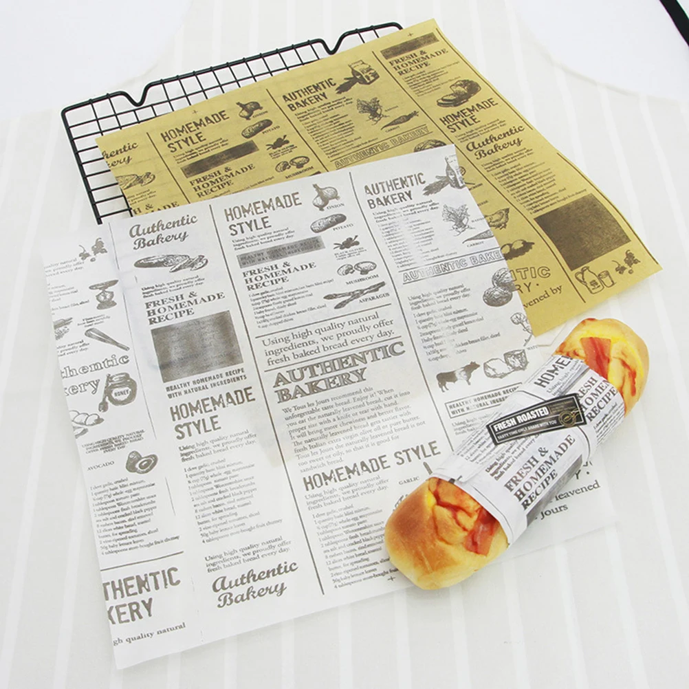 

50 Pcs Baking Greaseproof Paper Parchment Disposable Food Basket Liners Oil-proof