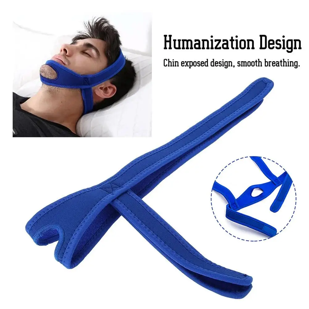 Adjustable New Neoprene Anti Snoring Strap Stop Snoring Chin Strap Snoring Mouth Guard Snoring Treatment Snore Relieve Sleeping