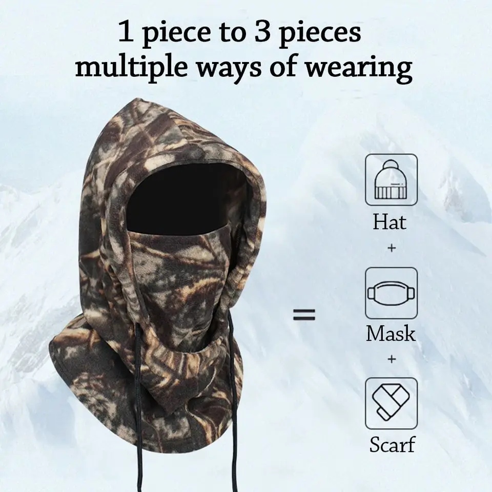 Fashion Polar Fleece Winter Hat Winter Warmer Full Face Beanies Windproof Balaclava Cycling, image 3