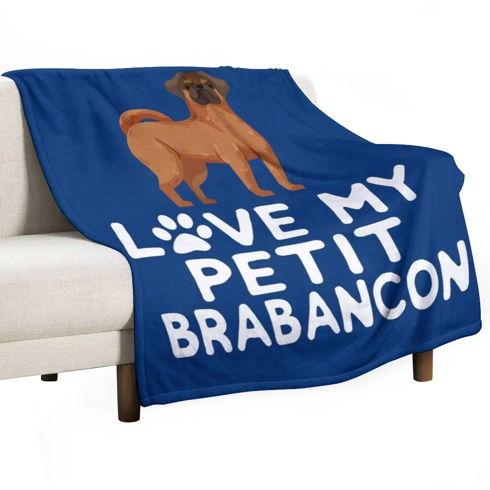 Love My Petit Brabancon Throw Blanket Thin Soft Beds Furrys Blankets