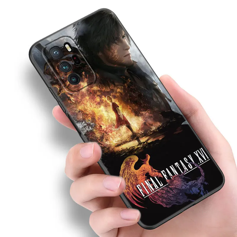 Game Final Fantasy Black Silicone Phone Case For Xiaomi Redmi Note 9 10 11 11S 11T 12 13 Pro 5G Plus 9S 10S 12S