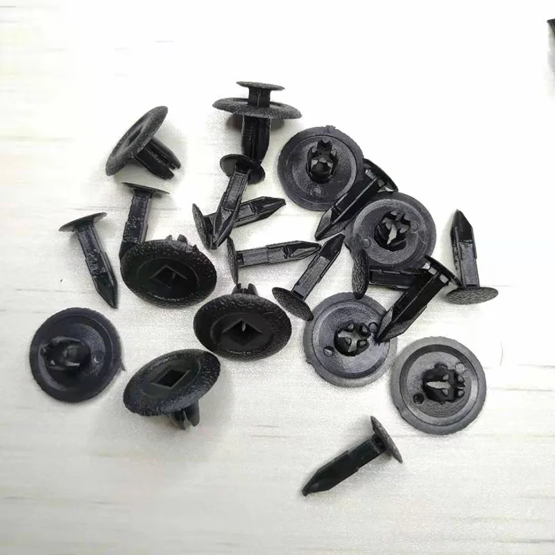 10/20/50 Pcs Black Car Door Fender Trunk Fastener Panel Clips Rivet 6mm Hole For Mazda GJ2168885 GJ21-68-885B-02 GJ21-68-885