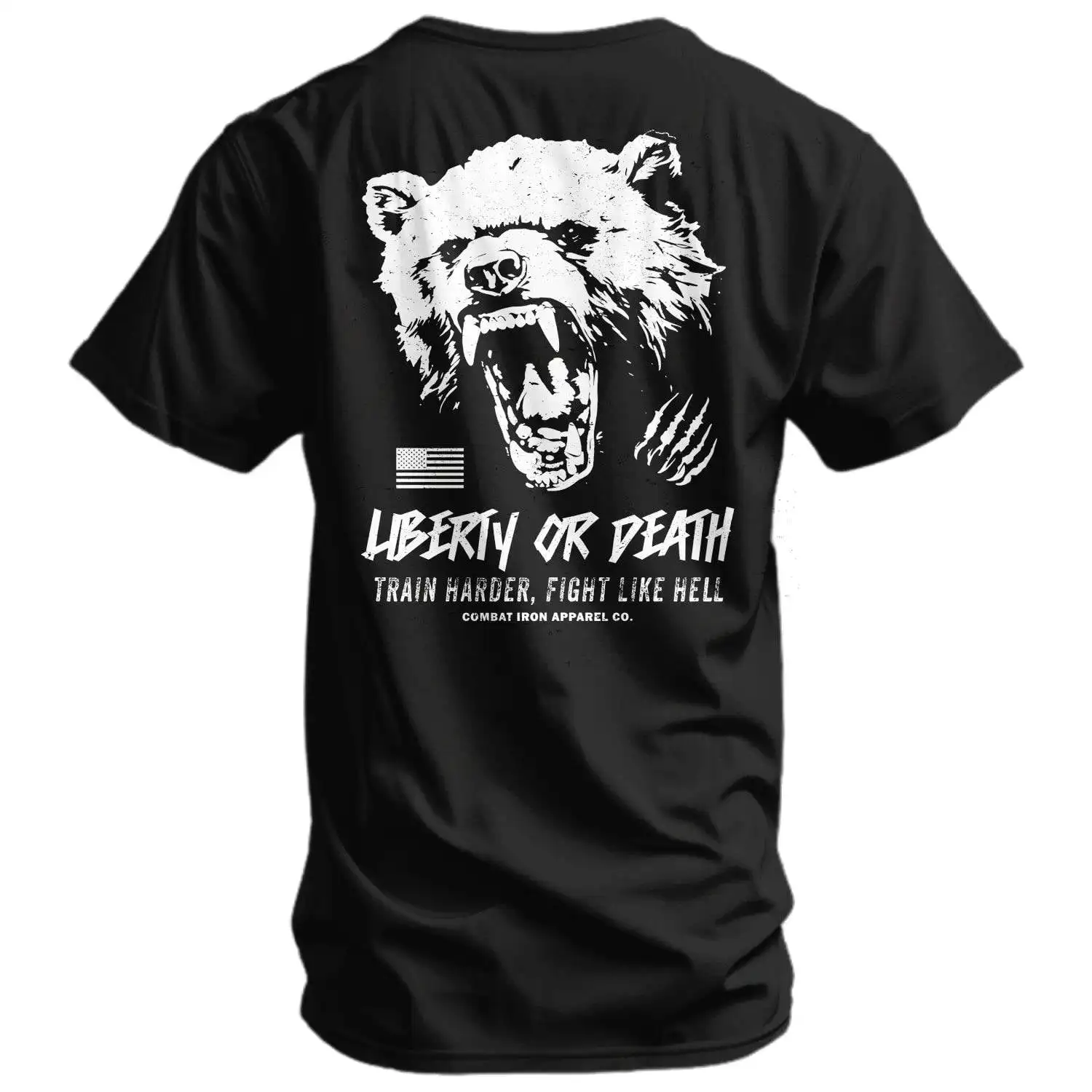 Train Harder Fight Like Hell Liberty or Death Gym Fitness T-Shirt O-Neck Short Sleeve Summer Casual