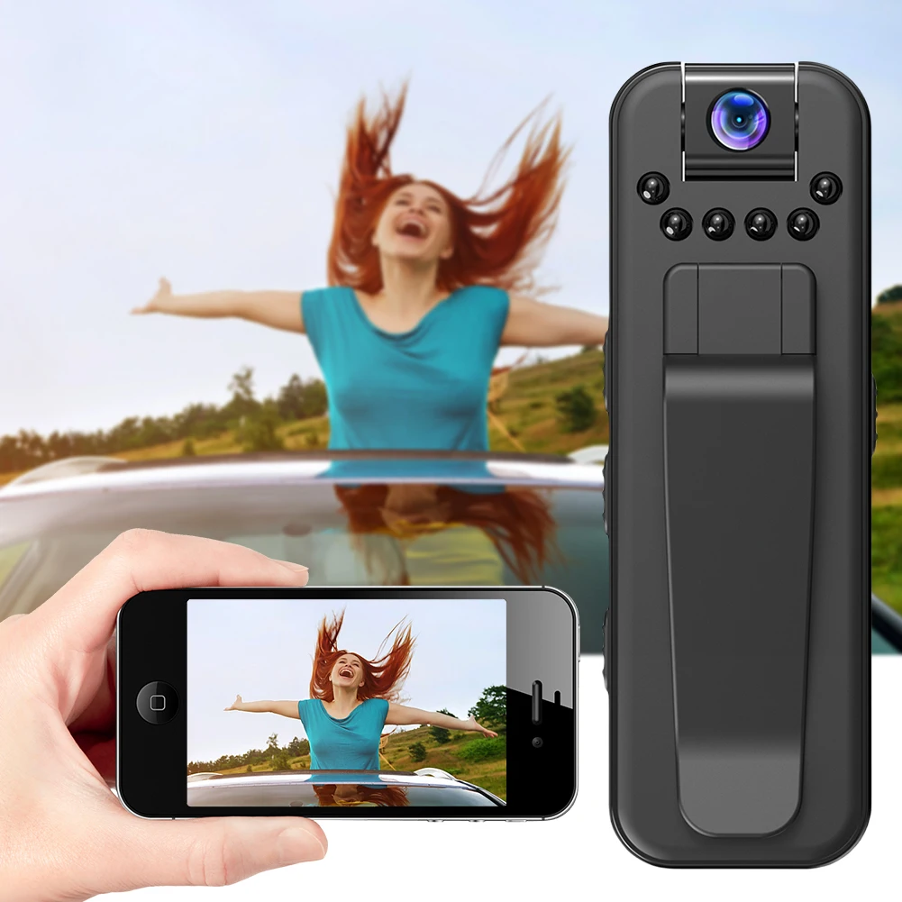 HD 1080P مسجل فيديو رقمي محمول مع مشبك خلفي الأشعة تحت الحمراء للرؤية الليلية الشرطة كاميرا الجسم كشف الحركة كاميرا الجسم الصغيرة