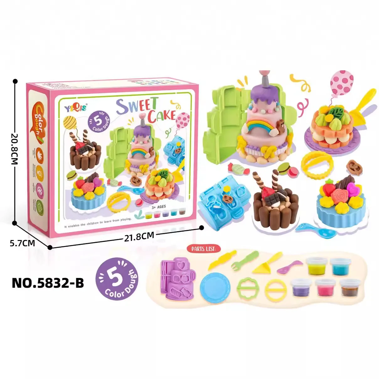Kit de Massa Colorida Não Tóxica para Sushi e Ramen, Brinquedo Educacional de Comida de Faz de Conta para Crianças, Kit de Artesanato para Meninos e Meninas a Partir de 3 Anos
