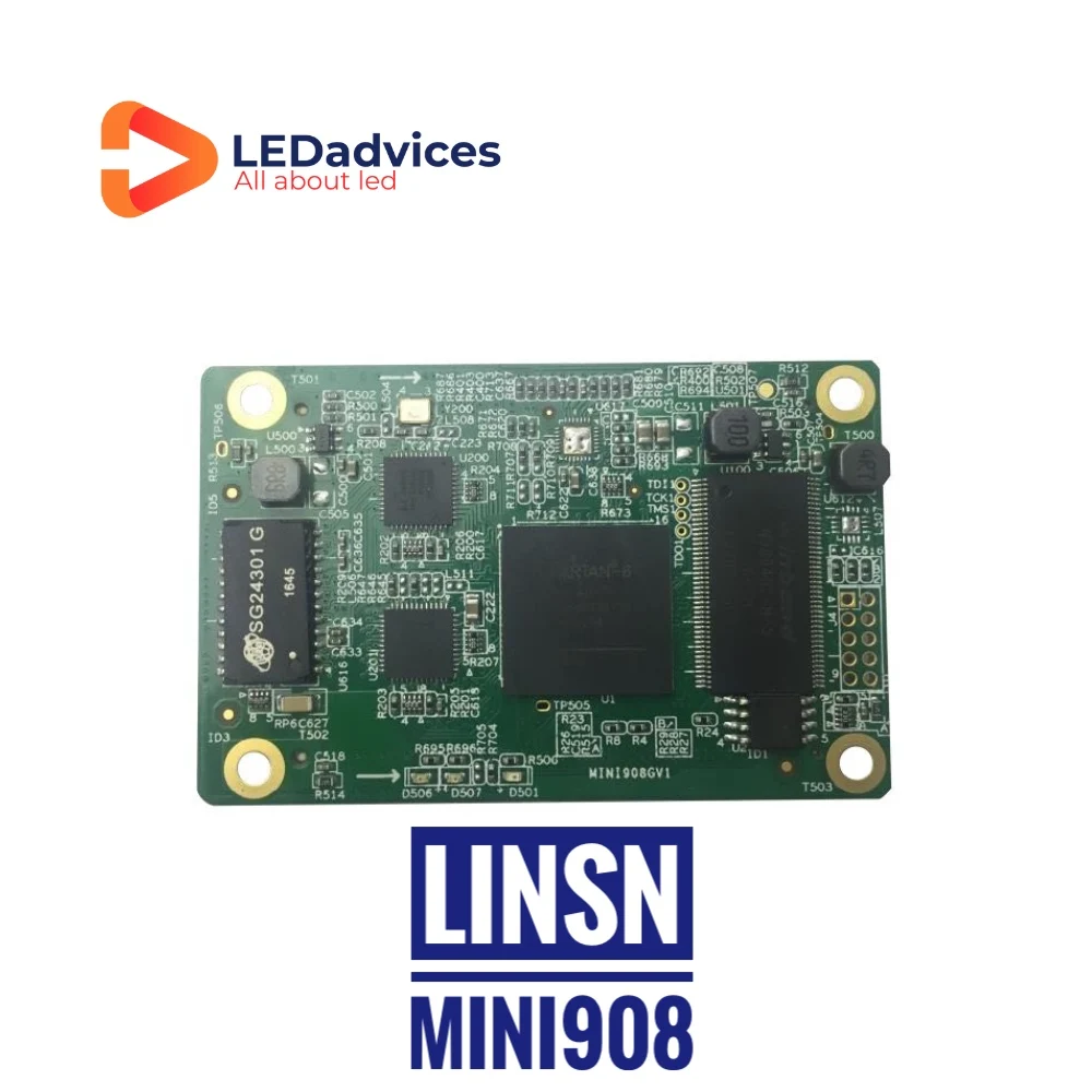 Linsn Mini908 tarjeta de recepción de pantalla LED, sistema de Control de pantalla LED, módulo LED a todo Color, tarjeta de Control, alquiler, reparado fijo