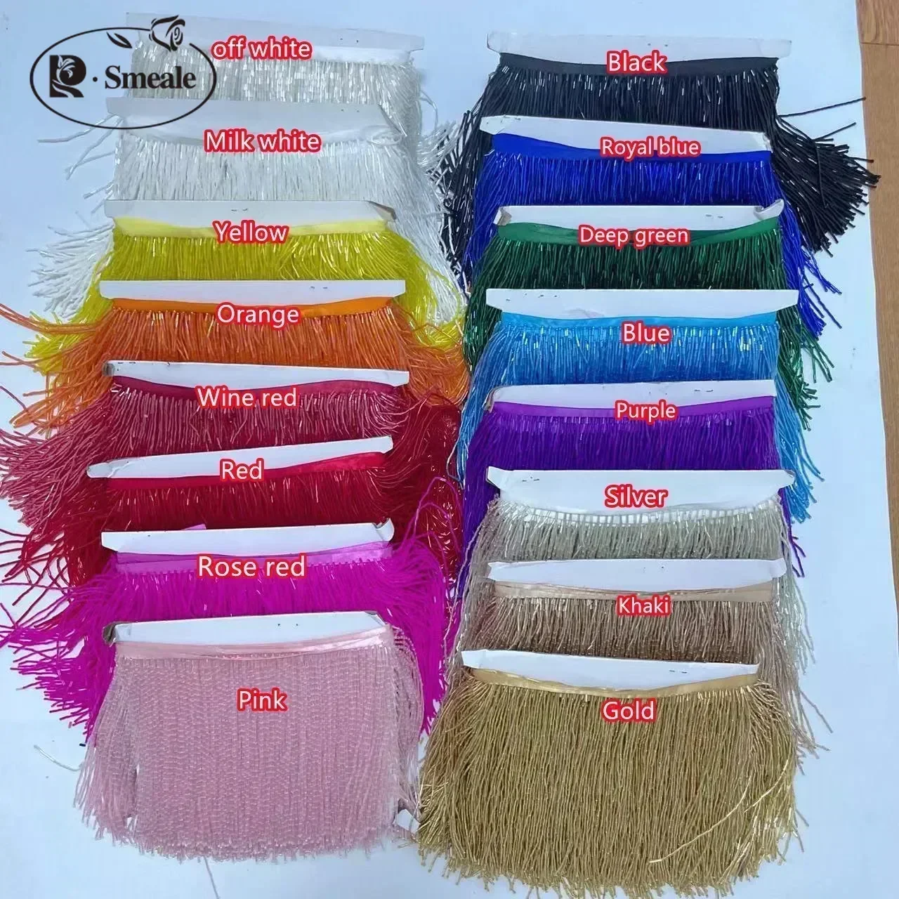 Hochwertige handgefertigte Perlen, 15 cm Breite, Röhrenquaste, Kleid-Accessoires, Spitzenbesatz, Hochzeits- und Abendkleid, Perlendekoration