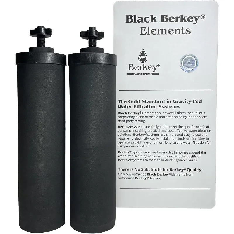 Berkey Authentic Black Berkey Elements BB9-2 Filters for Berkey Water Systems (Set of 4 Black Elements)