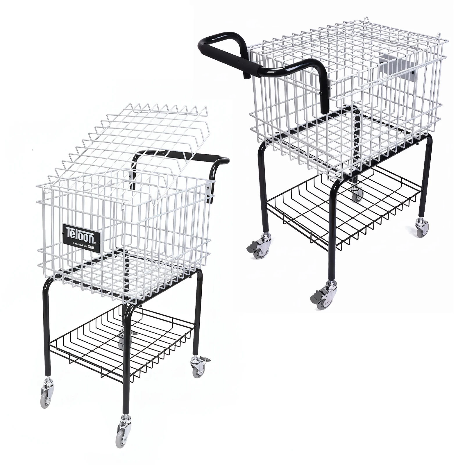 

Portable Steel Ball Trolley Holds 350 Balls with Easy Load Tennis Frame Ball Basket for Tennis/Pickleball/Baseball/Softball