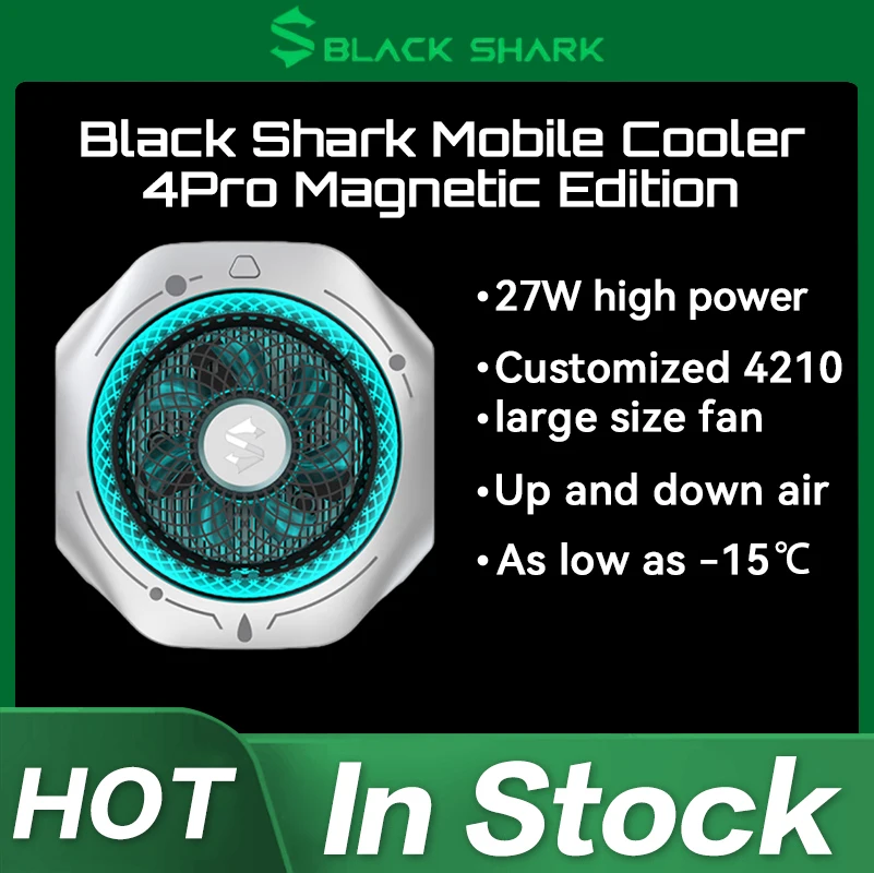 Original Black Shark 4 Pro Threebody Cooler Magnetic Version White Black Shark Accessories Mobile Phone Radiator