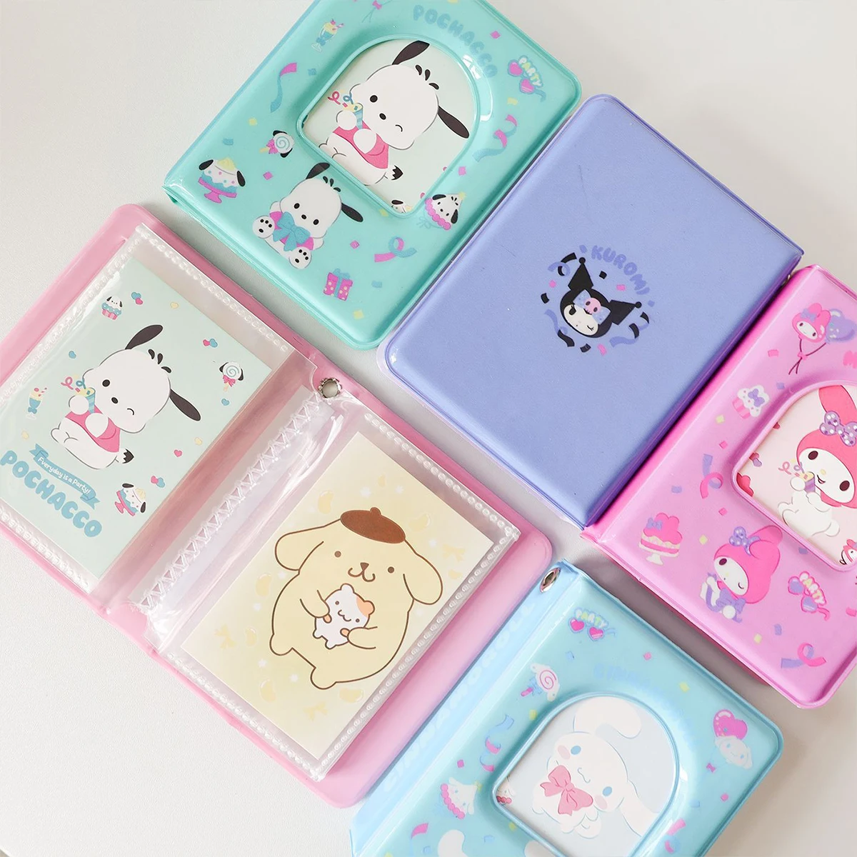 1Pcs Sanrio Series Card Binder Portable Card Holder Book Cute Cartoon Kawaii Name File Storage for Girls Birthday Supplies