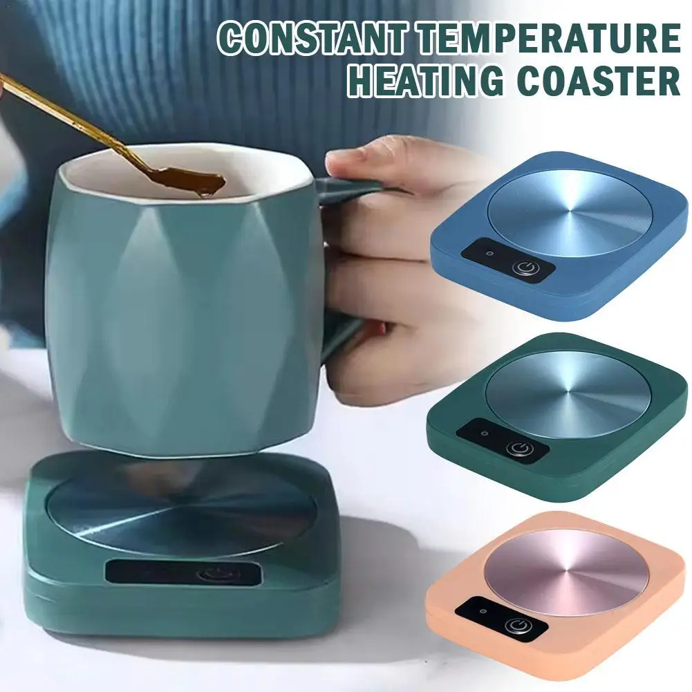 Smart USB Coffee Cup Warmer USB Heated Coasters 16W Electric Coffee Mug Warmer for Office Home Desk Portable Cup Heater