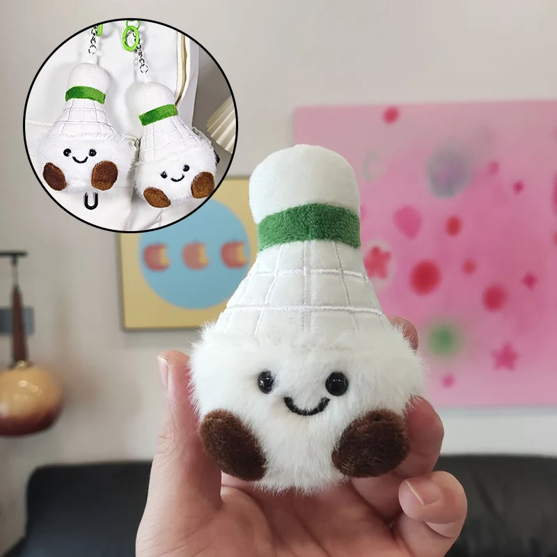 Pendentif de poupée en peluche de Badminton créatif et mignon, porte-clés de dessin animé de Couple, emballage amusant, décoration, 2025