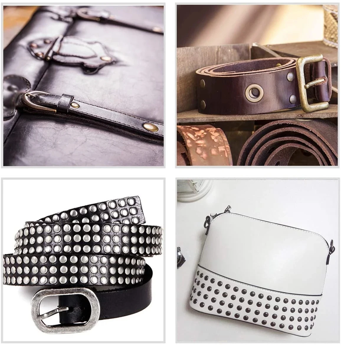 Metall Doppel Kappe Nieten Stud Runde Spike Nagel Mit Werkzeug Kits Für Schuhe Tasche Gürtel Leathercraft Reparatur Kleidung Bekleidungs Zubehör – Detail 13