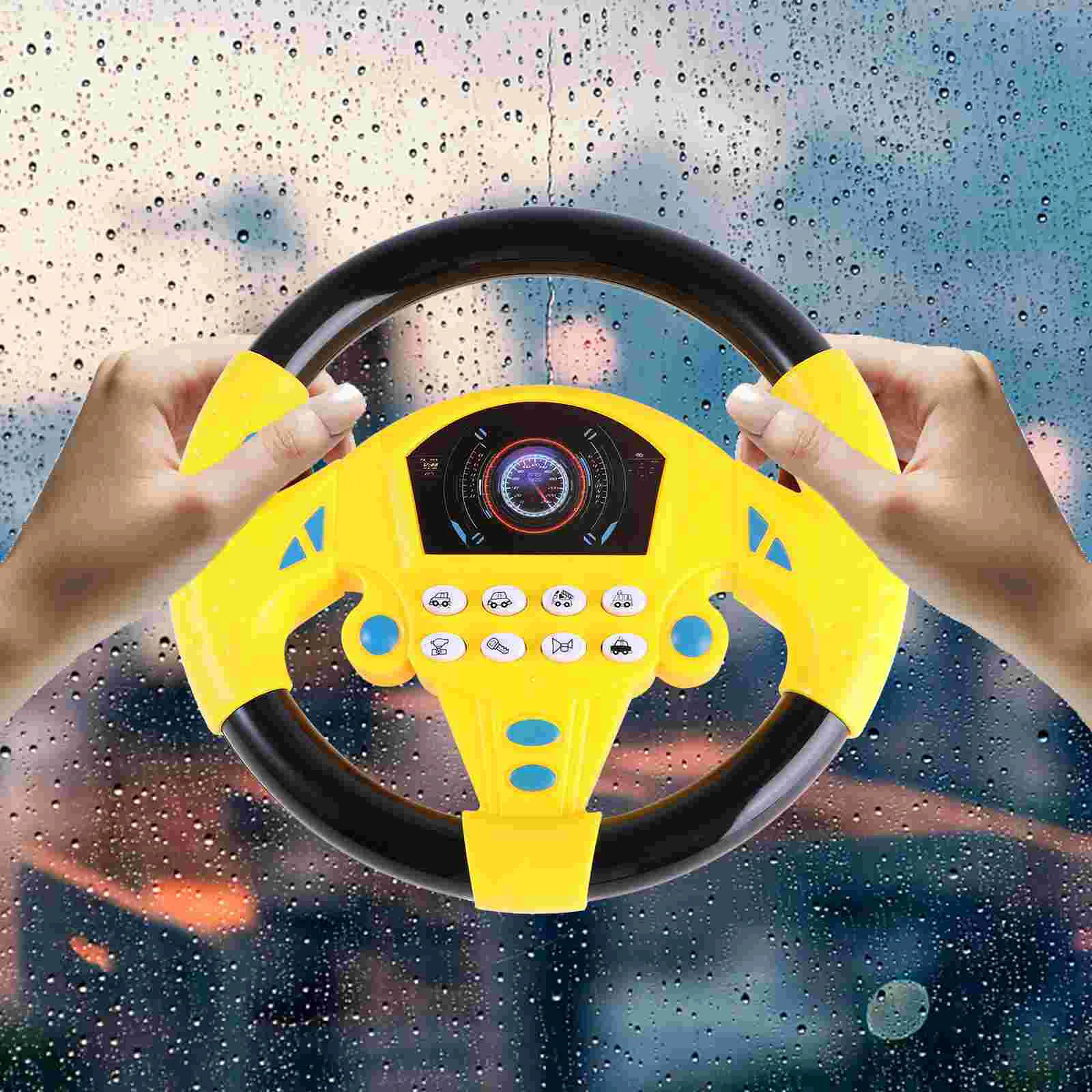 Co-pilot Puzzle Preschool Child Boy Toy Simulator Kids Steering Wheel for Car Backseat Toddler Plaything