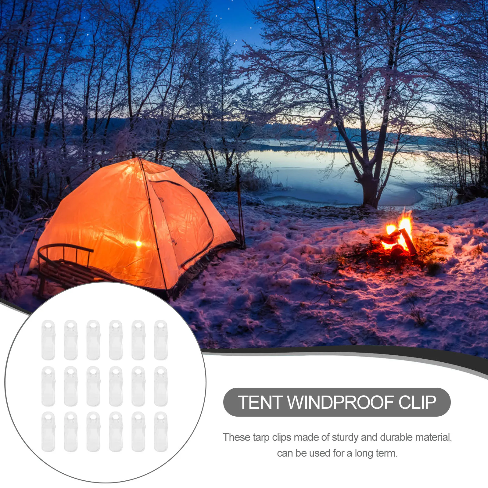 

24 Pcs Tent Camping Accessories Fixing Clamp Tarpaulin Awning Poles Grip Nylon Plastic Alligator Snaps Durable Outdoor