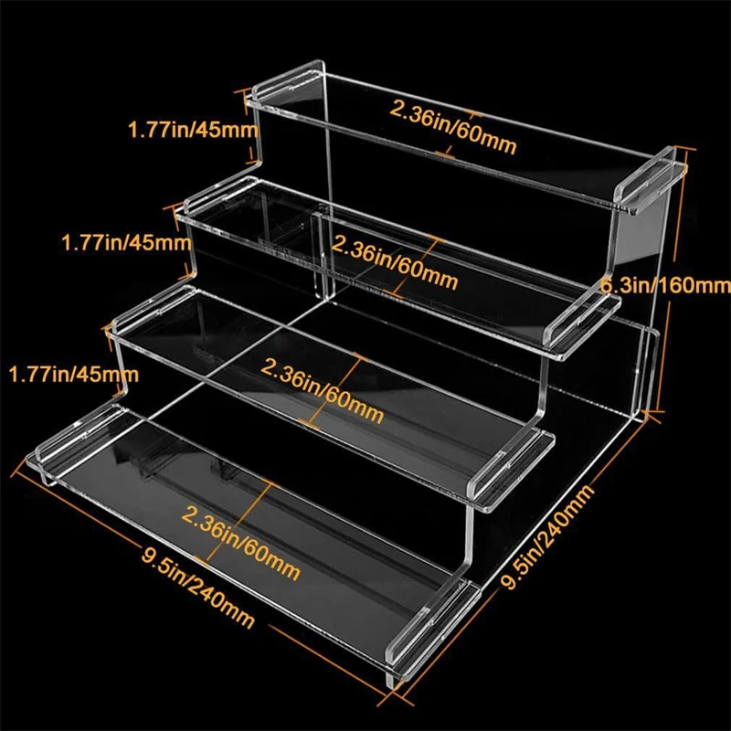 Perfume Acrylic Removable Storage Rack Transparent Colorful Multi-Layer Step Handmade Cake Sweet Cosmetics Kitchen Rack