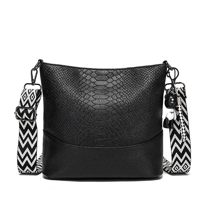 

Женская сумка через плечо, модная классическая сумка-ведро с крокодиловым узором, женская сумка через плечо, высококачественная повседневная сумка для рукоделия большой вместимости