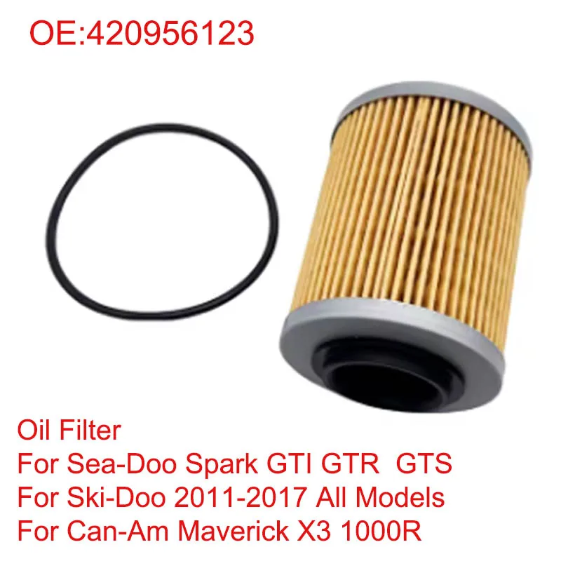 Filtro de aceite 420956123 para Seadoo BRP Spark 900 GTI 90 Rotax GTI SE 130 GTS 130 GTI 155 GTR, accesorios para motocicleta
