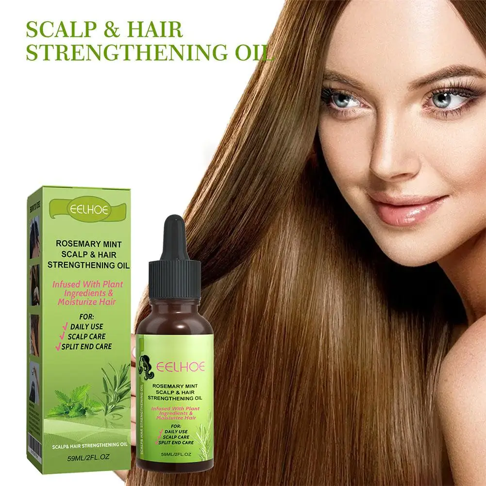 Solución de Nutrición del cabello de menta para calmar el cabello seco, masaje del cuero cabelludo, tratamiento para fortalecer el cuidado del cabello, aceite esencial M3K5