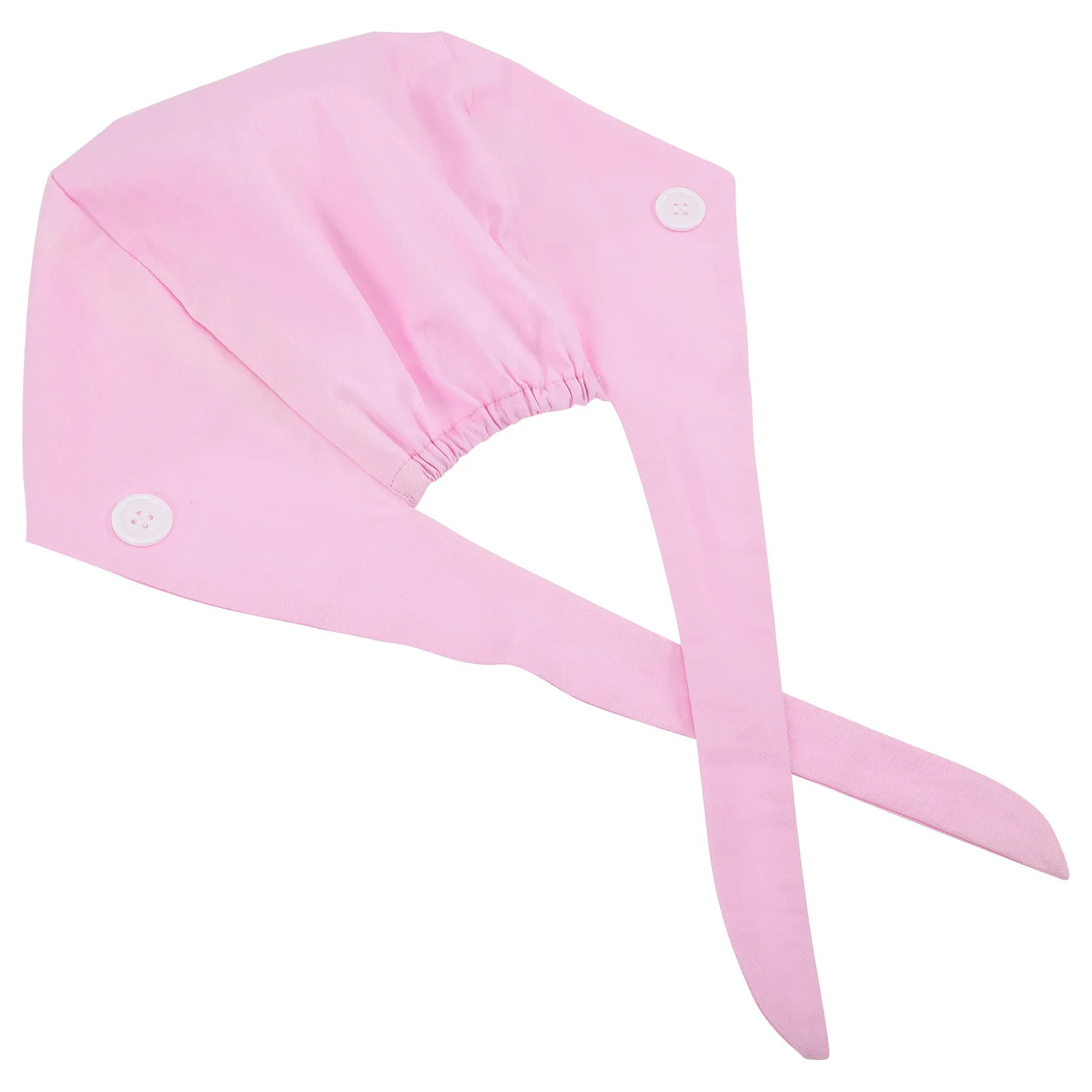 

Professional Scrub Cap Adjustable Breathable Hair Cover Chef Hat Working Hat Sweatband Button Design Reduce Ear Pressure