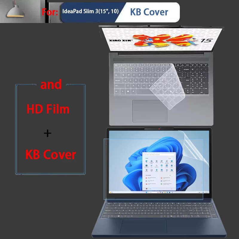 

For 15.3inch Lenovo IdeaPad Slim 3 15AHP10 keyboard film 15ARP10/15IRH10/15IRU10 laptop screen protective film HD toughened film