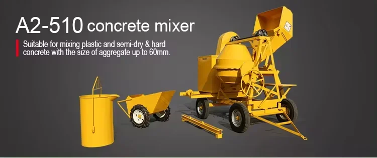 Mélangeur à béton vertical, malaxeur mobile A2 510LT