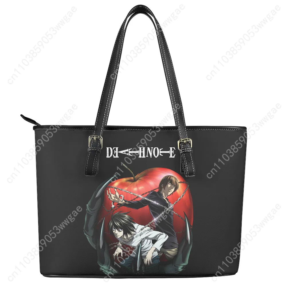 Death Note Handbag Womens Man Vintage Personalized Tote Bag Shoulder Bag Business Leather Purse Travel Anime Customized Bag Gift