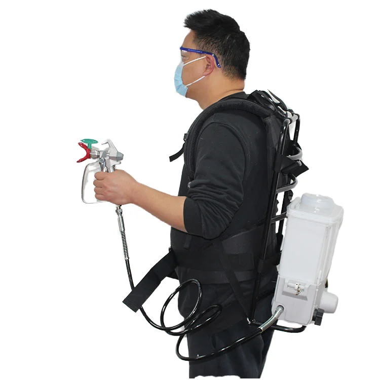 Industrial Grade Portable 21V Battery-Powered 2500PSI Airless Spray Gun 5L Cup Backpack Brushless Motor Lithium Battery Putty