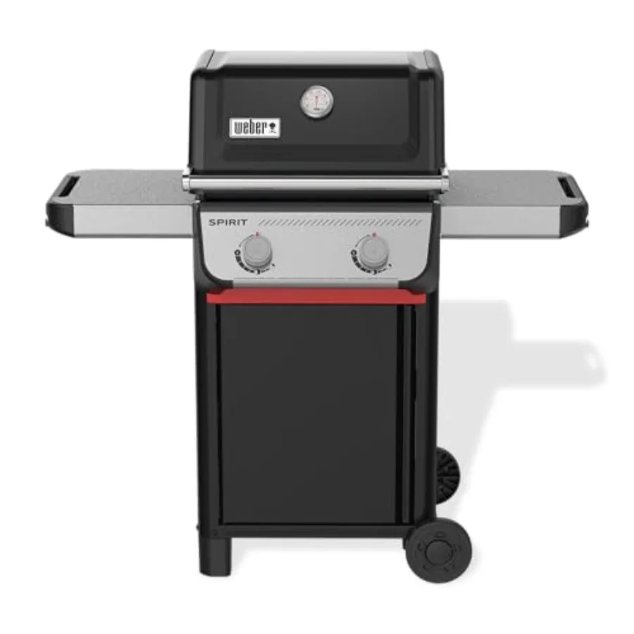 

Spirit E-210 Liquid Propane Gas Grill for Outdoor Cooking and BBQ 2 Burners Black Porcelain-Enameled Cast-Iron Grates Snap-Jet