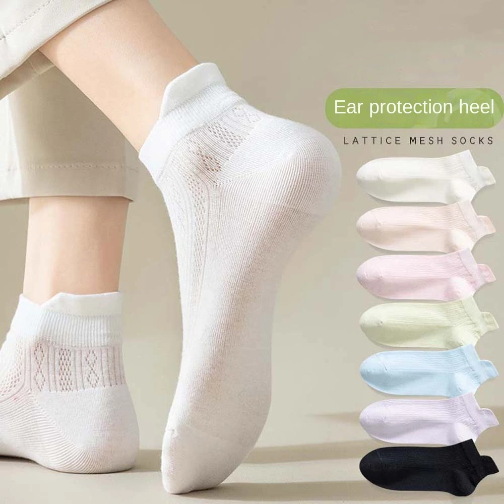 

Fashion Cotton Women Short Socks Female Hosiery Anti Slip Ankle Socks Thin Elastic Boat Socks Spring