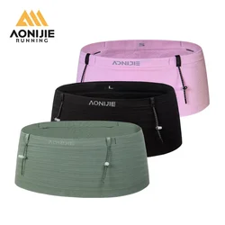 AONIJIE-Woven Elastic Sports Waist Bag Pack Running Race Number Belt Triathlon Marathon Race Cycling Mountaineering W8116