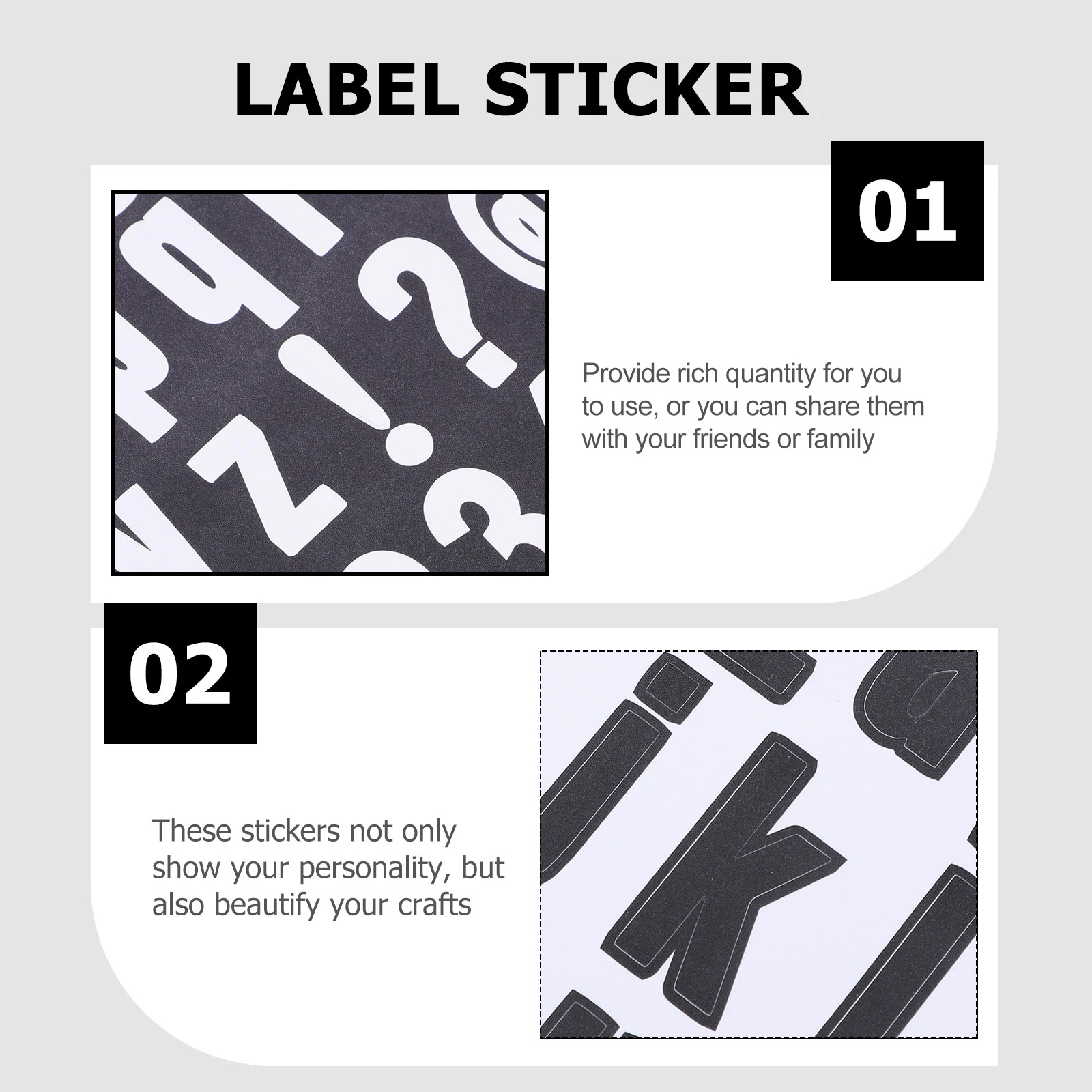 

10 Sheets PVC Self adhesive Letter Stickers for Scrapbooking Waterproof Decorative Labels Kitchen Door Water Bottle Phone Case