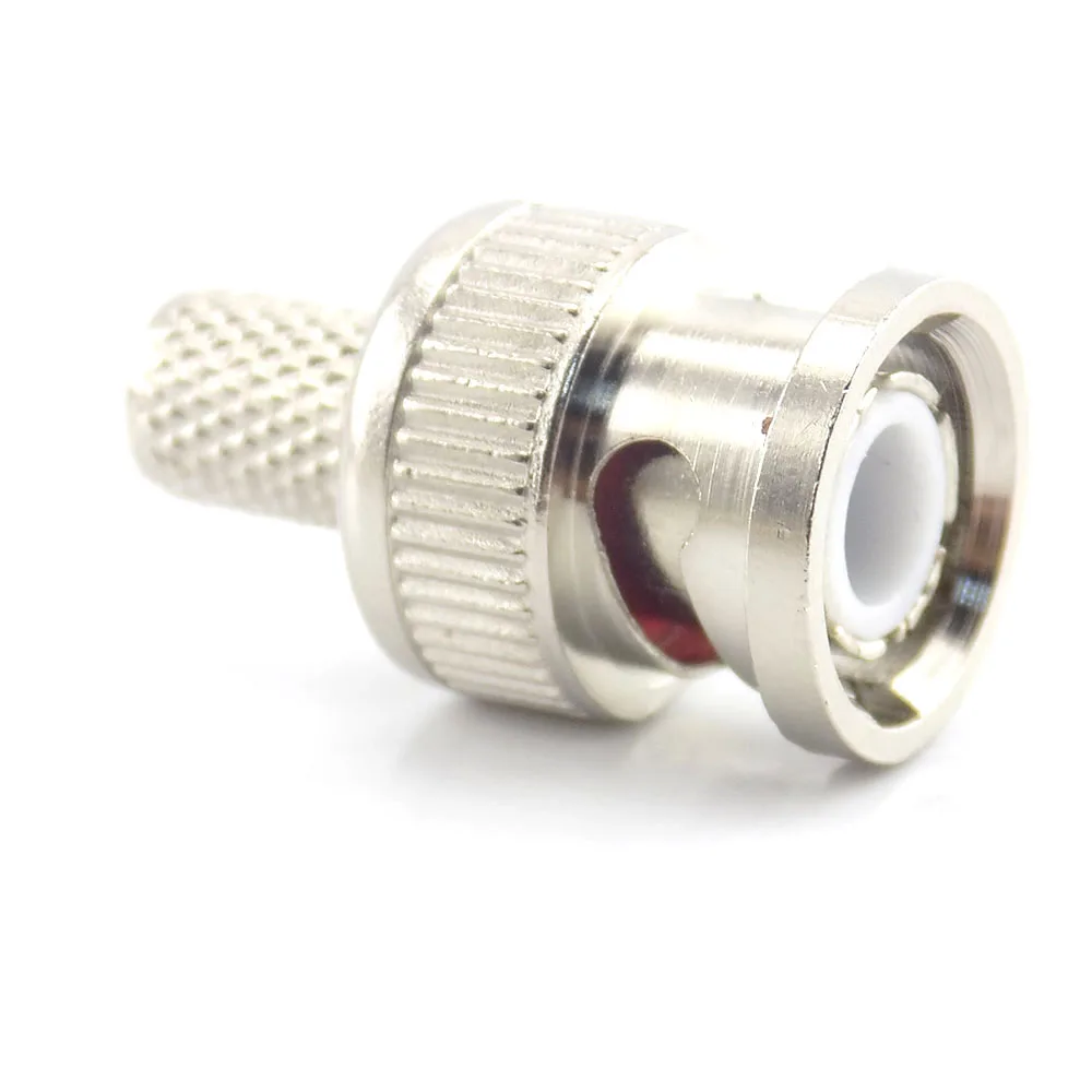 20/50Pcs 3 In 1 CCTV Camera Coupler Crimp Connector Bnc Male Connector To Coax Rg59 Connector Cable Accessories H10