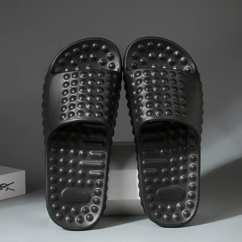 

Men Massage Slippers Breathable House Slippers Bathroom Indoor Non-slip Slippers Bedroom Bottom Slides Man Massage Beach Slides