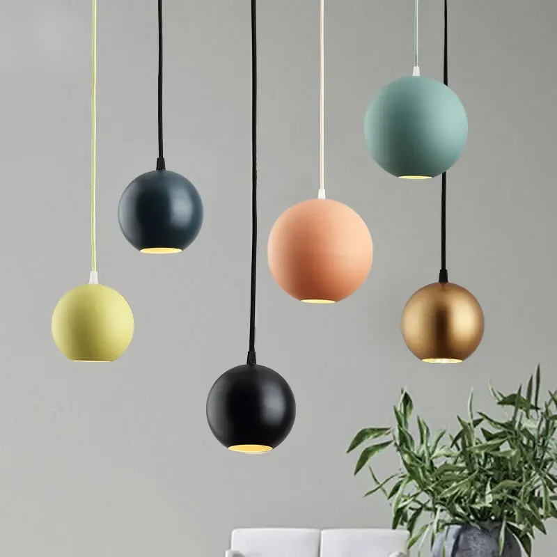 

Modern Nordic Style Pendant Light Bedside Dining Living Room Aisle Study Corridor Bar Counter Lighting Colour Lamps Small Decor