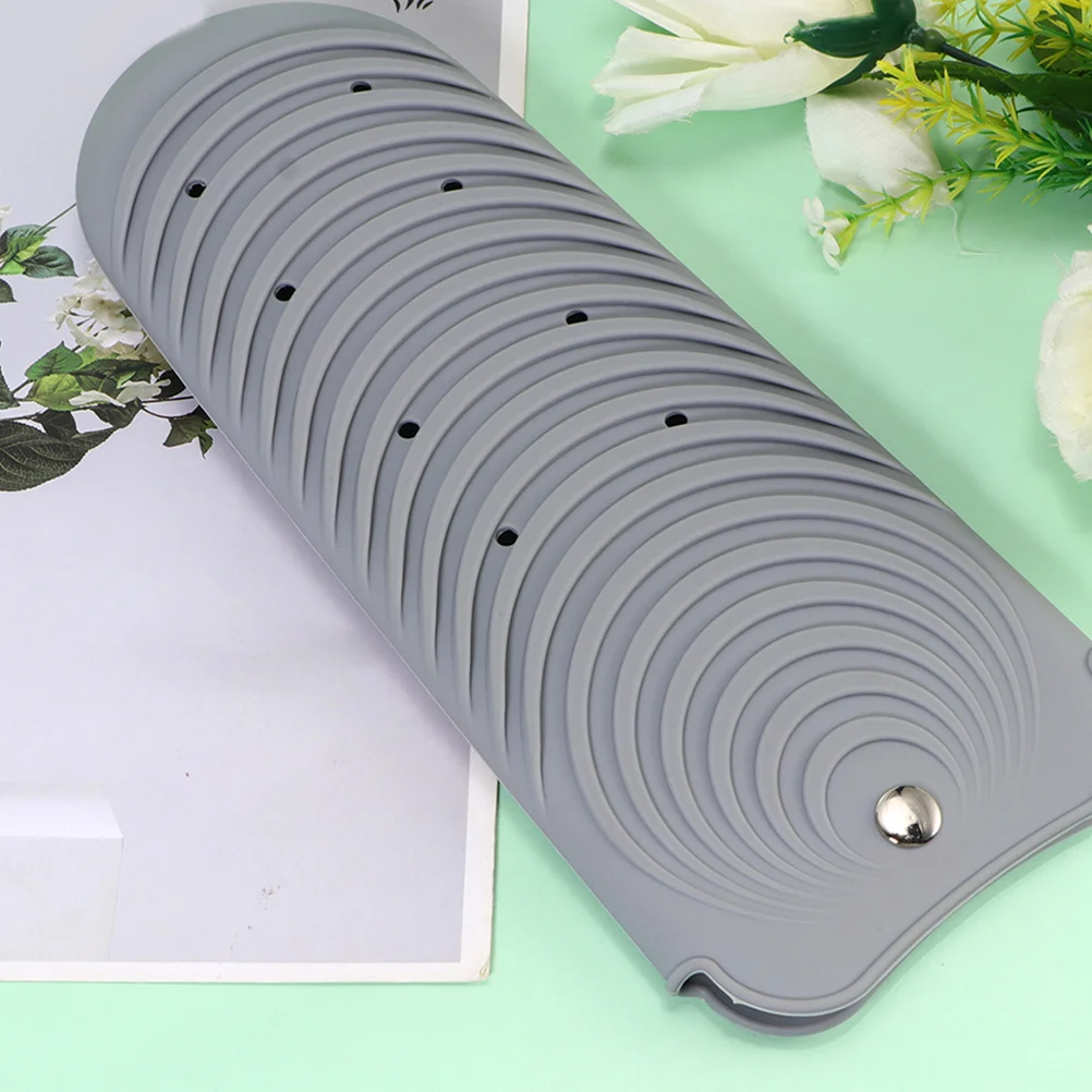 

2pcs Heat Silicone Mat Pouch Travel Curling Iron Holder Universal Fit Waterproof Heat Resistant Sleeve For Flat Iron Hair
