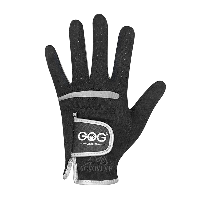 Guantes de Golf negros para mano izquierda y derecha, tela de lycra suave y transpirable, guantes profesionales para conducir, ciclismo al aire