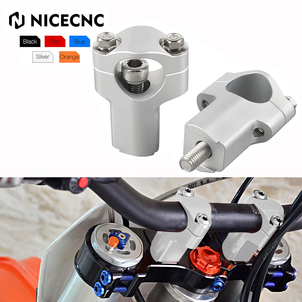 

For Beta RR RS 125 250 300 350 390 430 450 480 520 500 RR RS 52mm Handlebar Raiser Height Mounts NICECNC Motocross Accessories