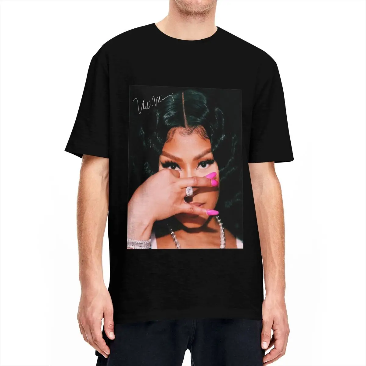 Men Women's Retro Vintage Nicki Minaj T Shirts Cotton Tops Funny Short Sleeve Crewneck Tee Shirt Plus Size T-Shirts