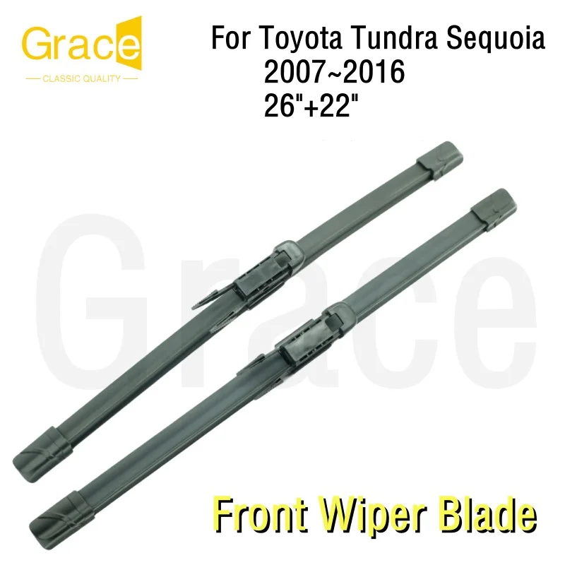 

Wiper Blade For Toyota Tundra Sequo 26"+22" Car Windshield Windscreen Rubber 2007 2008 2009 2010 2011 2012 2013 2014 2015 2016