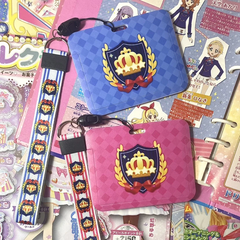 Aikatsu Stars Card Cover Exquisite Student Anime Cartoon Girl Bus Subway Credit Card Documents Storage Box Lanyard Child Gift