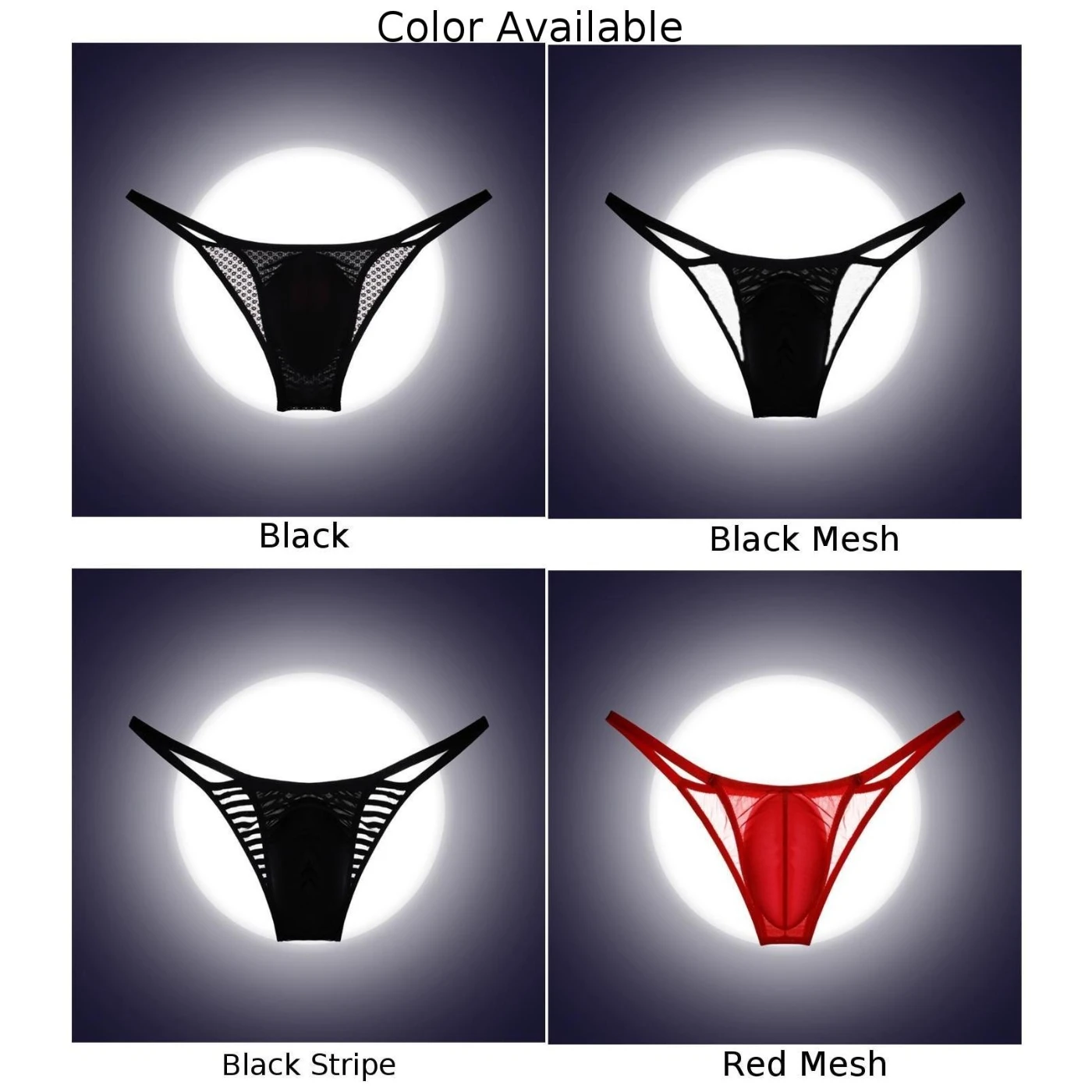 Mens Transparent Mesh G-String Pensi Pouch Thongs Man Seamless Briefs See Throufh Ultra-Thin Panties Knickers Undies