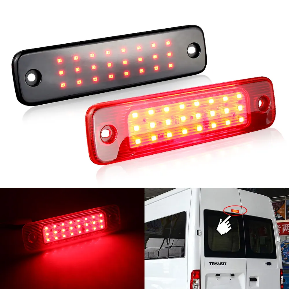 1PC for Ford Transit MK7/Tourneo 2006-2014 LED Brake Lights Red Smoke Lens High Mount 3rd Rear Stop Signal Lamps Car Accessories