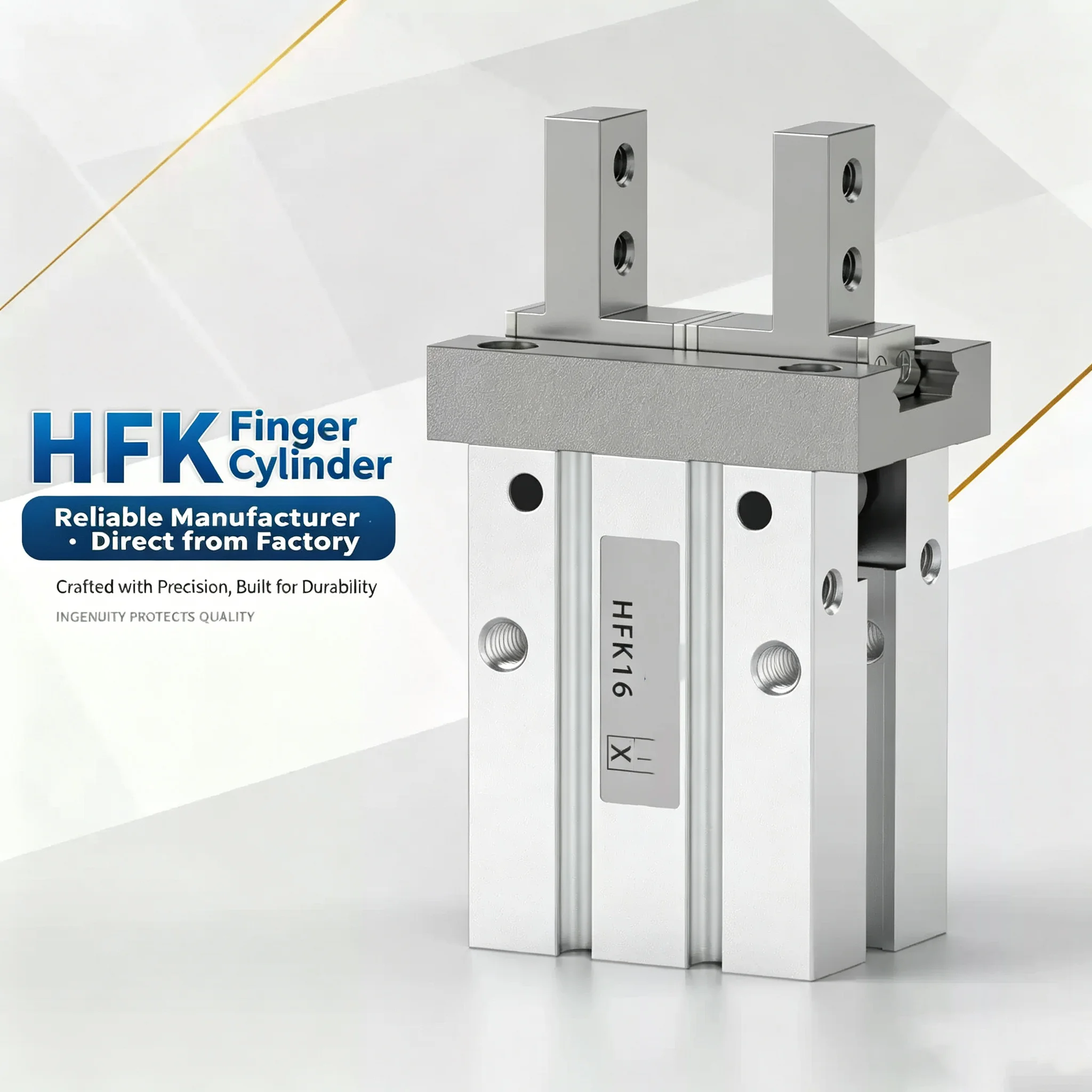 Gripper HFK10 HFK16 HFK20 HFK25 HFK32 HFK40Cylinder Double Acting Gripper Cylinder Parallel Style HFK Pneumatic Air